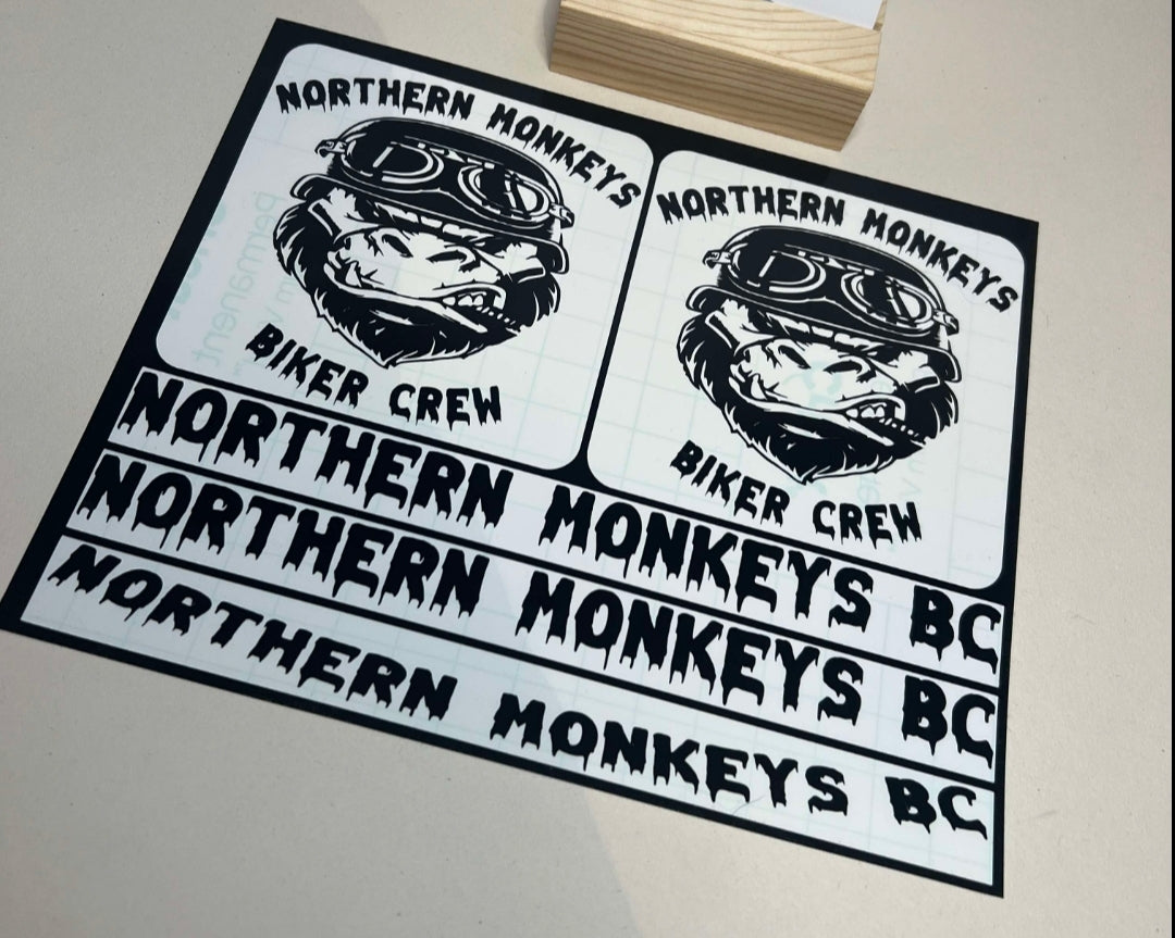 Northern Monkey Biker Crew stickers packs